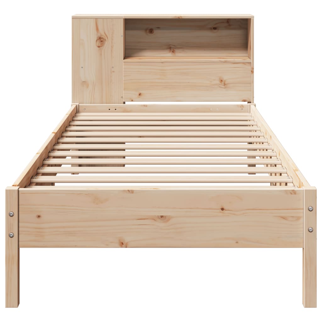 Bookcase Bed without Mattress 90x200cm Solid Wood Pine