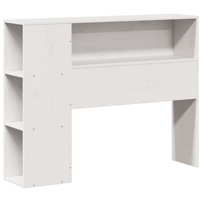 Bookcase Bed without Mattress White 90x200cm Solid Wood Pine