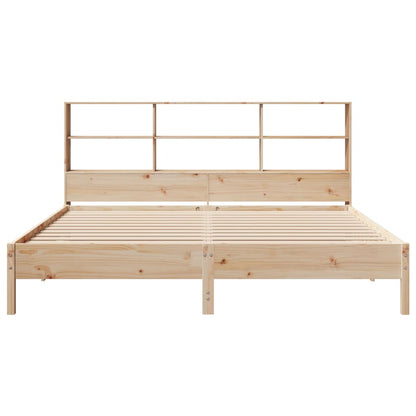 Bookcase Bed without Mattress 200x200cm Solid Wood Pine