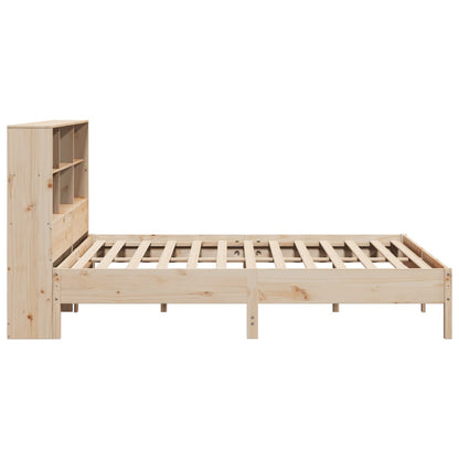 Bookcase Bed without Mattress 200x200cm Solid Wood Pine