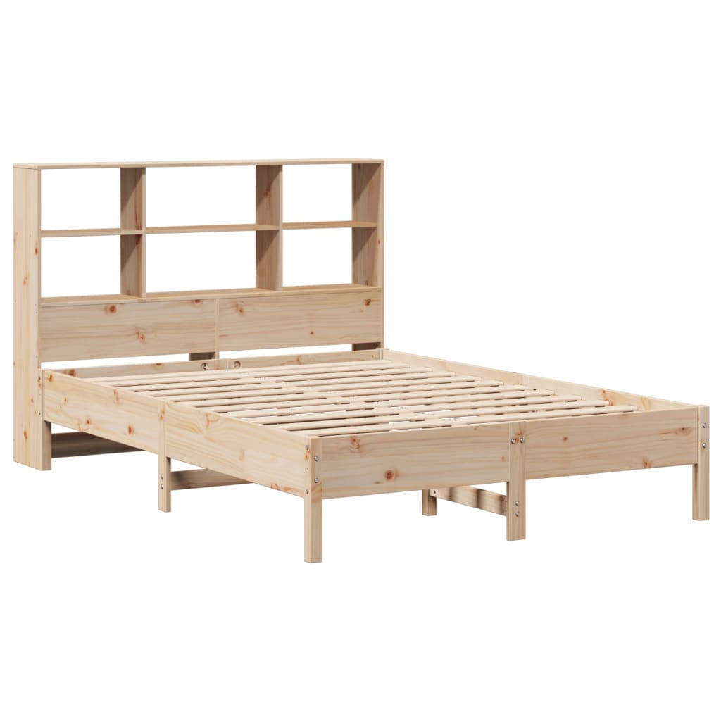 Bookcase Bed without Mattress 160x200cm Solid Wood Pine