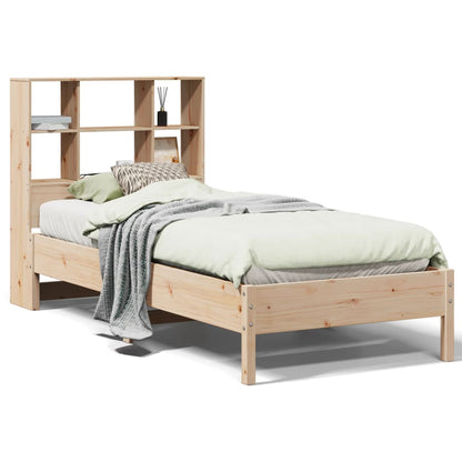 Bookcase Bed without Mattress 100x200 cm Solid Wood Pine