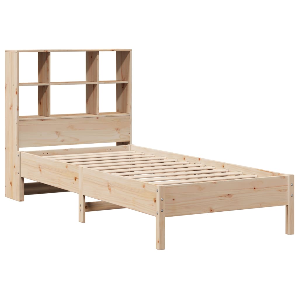 Bookcase Bed without Mattress 100x200 cm Solid Wood Pine