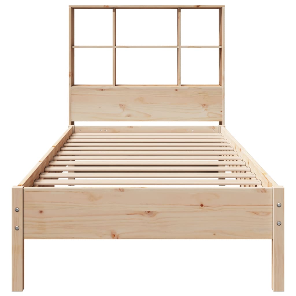 Bookcase Bed without Mattress 100x200 cm Solid Wood Pine