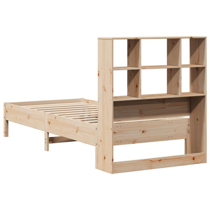 Bookcase Bed without Mattress 100x200 cm Solid Wood Pine