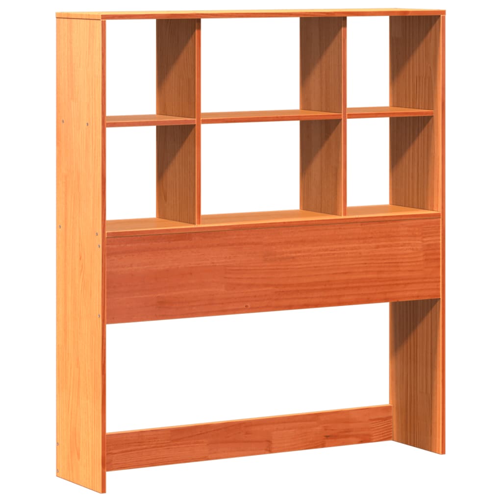 Bookcase Bed without Mattress Wax Brown 100x200 cm Solid Wood Pine