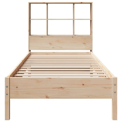 Bookcase Bed without Mattress 90x200 cm Solid Wood Pine