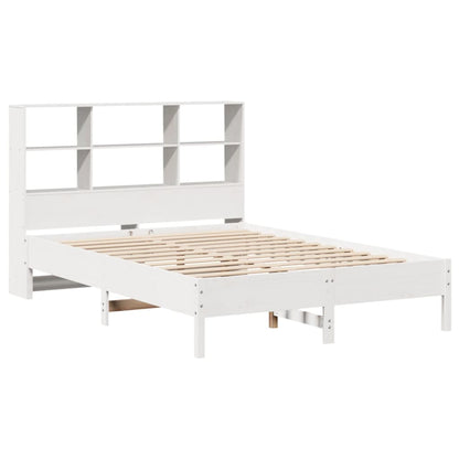 Bookcase Bed without Mattress White 120x190 cm Small Double Solid Wood Pine