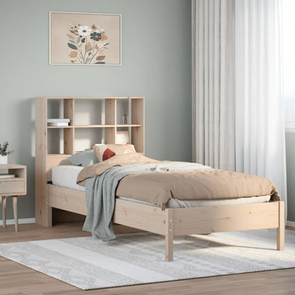 Bookcase Bed without Mattress 90x190 cm Single Solid Wood Pine