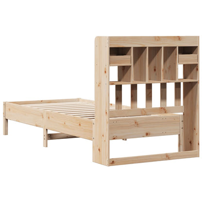 Bookcase Bed without Mattress 90x200 cm Solid Wood Pine