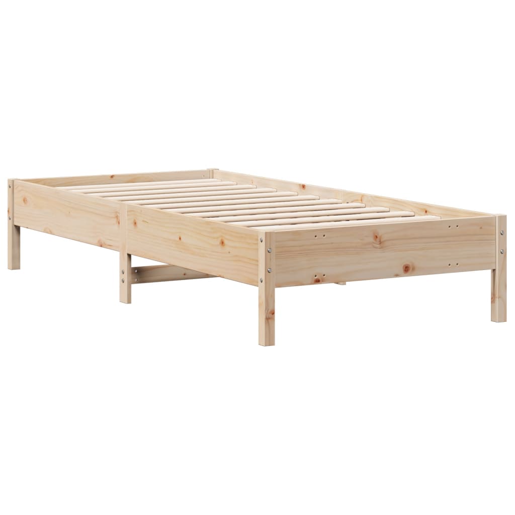 Bookcase Bed without Mattress 90x200 cm Solid Wood Pine