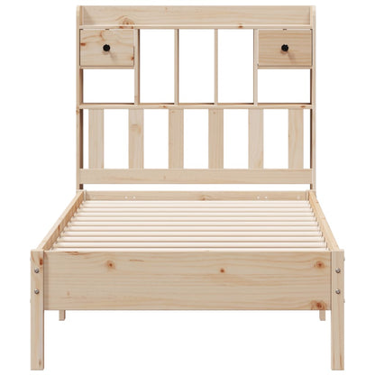 Bookcase Bed without Mattress 75x190 cm Small Single Solid Wood Pine