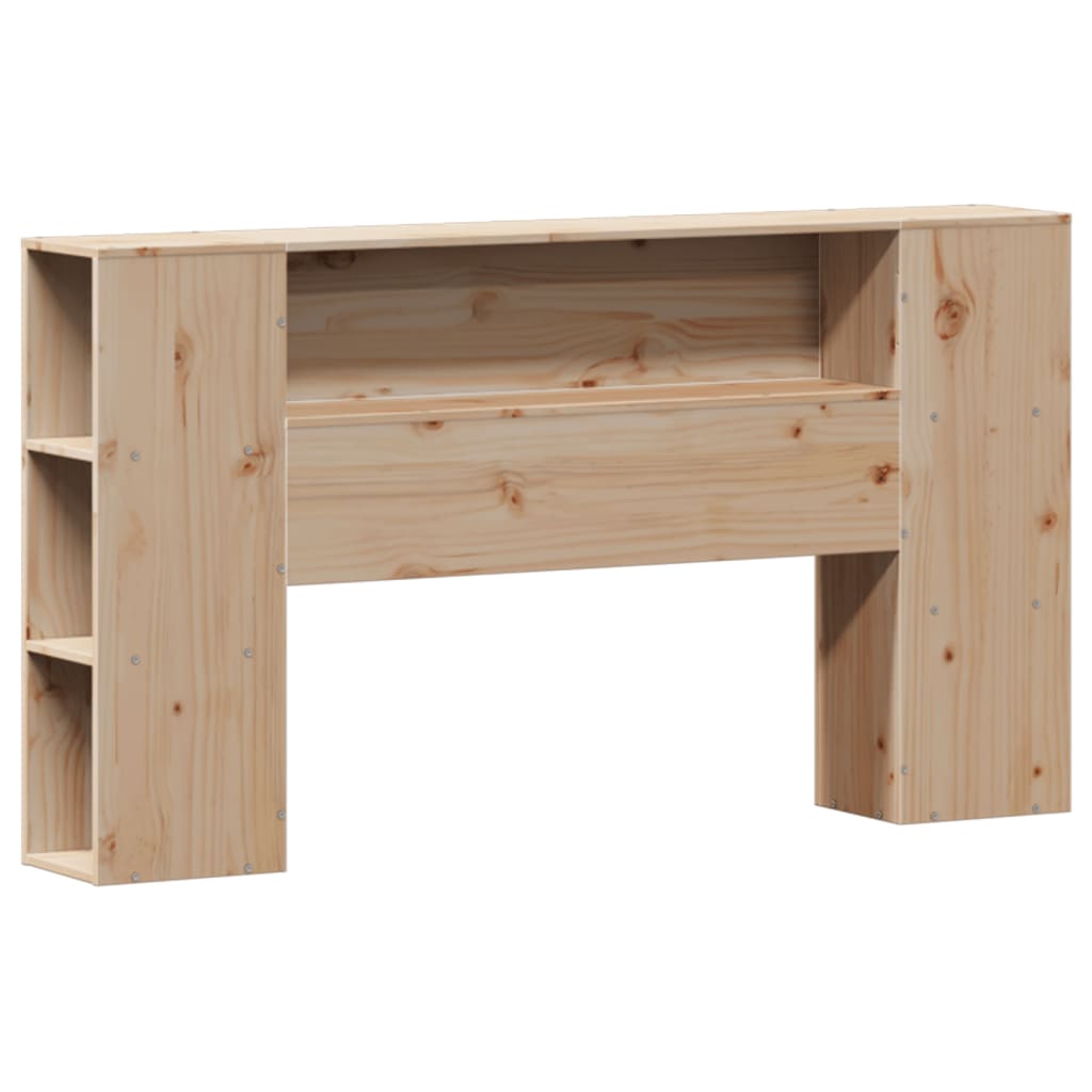 Bookcase Bed without Mattress 140x200cm Solid Wood Pine