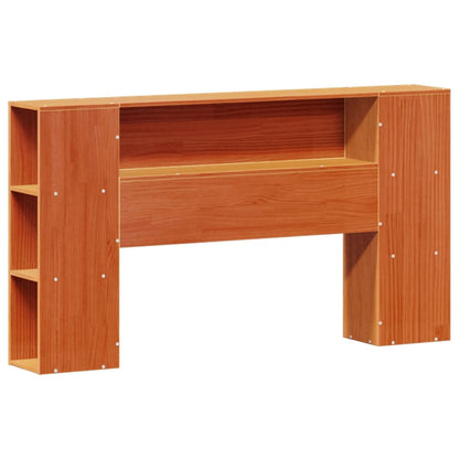 Bookcase Bed without Mattress Wax Brown 140x200cm Solid Wood Pine