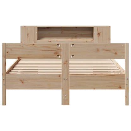 Bookcase Bed without Mattress 120x200cm Solid Wood Pine