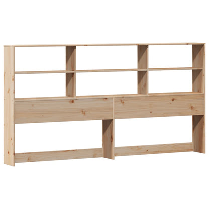 Bookcase Bed without Mattress 180x200 cm Super King Solid Wood Pine