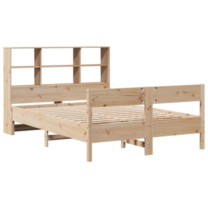 Bookcase Bed without Mattress 160x200cm Solid Wood Pine