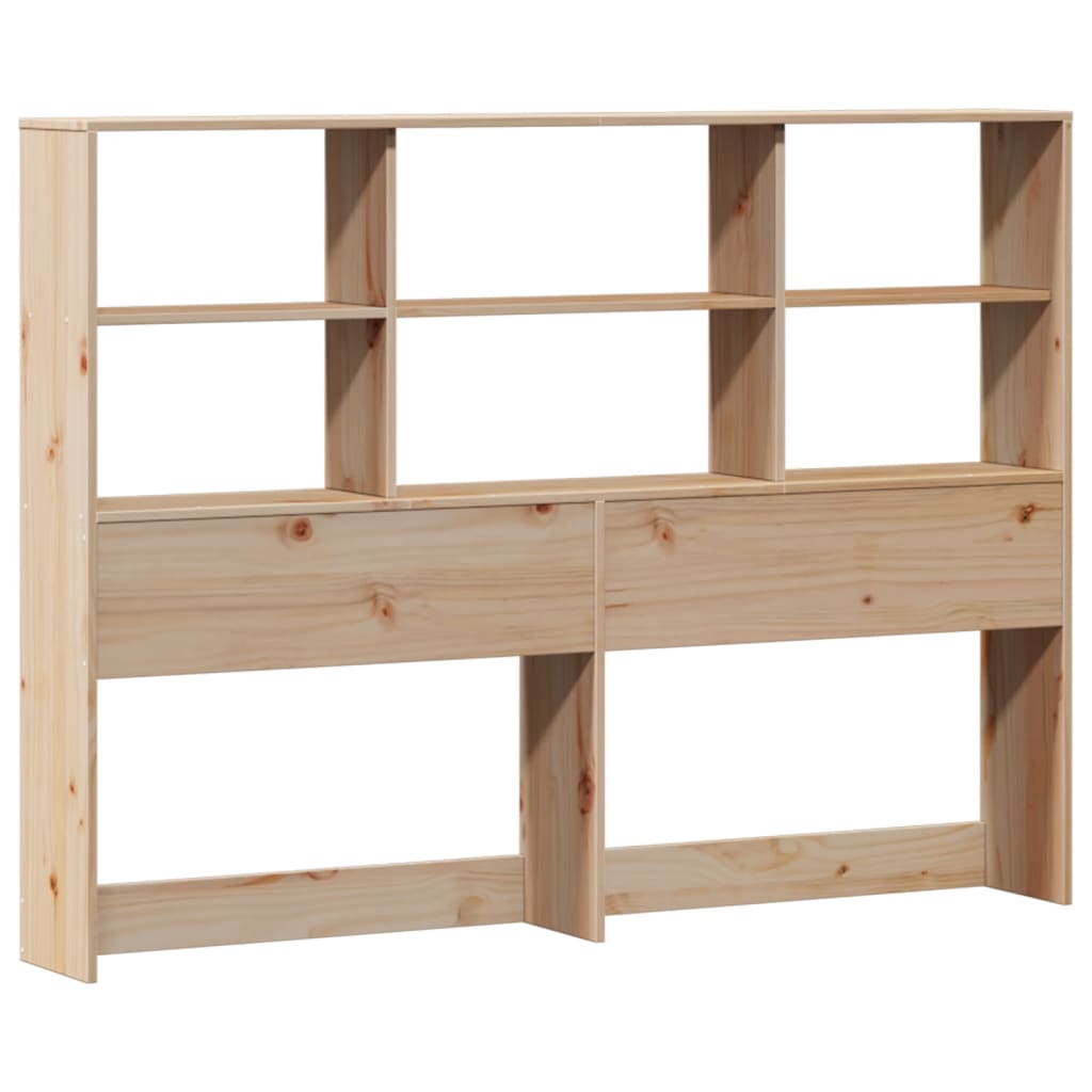 Bookcase Bed without Mattress 140x200cm Solid Wood Pine