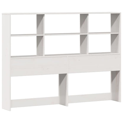 Bookcase Bed without Mattress White 120x200cm Solid Wood Pine