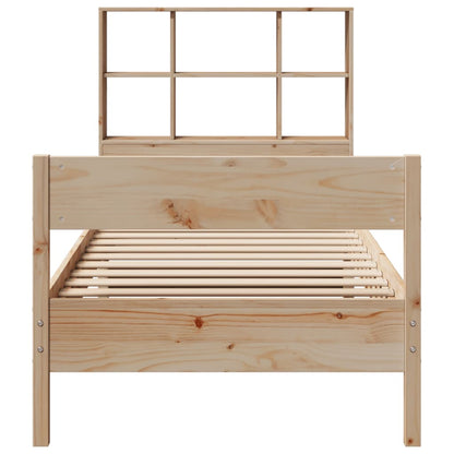 Bookcase Bed without Mattress 100x200cm Solid Wood Pine