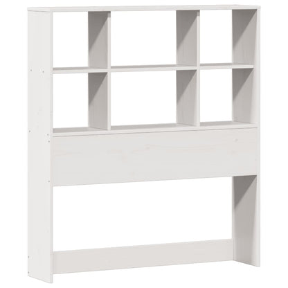 Bookcase Bed without Mattress White 100x200cm Solid Wood Pine