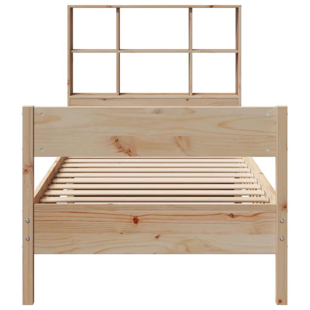 Bookcase Bed without Mattress 90x190 cm Small Single Solid Wood Pine