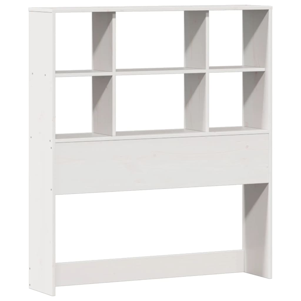 Bookcase Bed without Mattress White 90x190 cm Small Single Solid Wood Pine