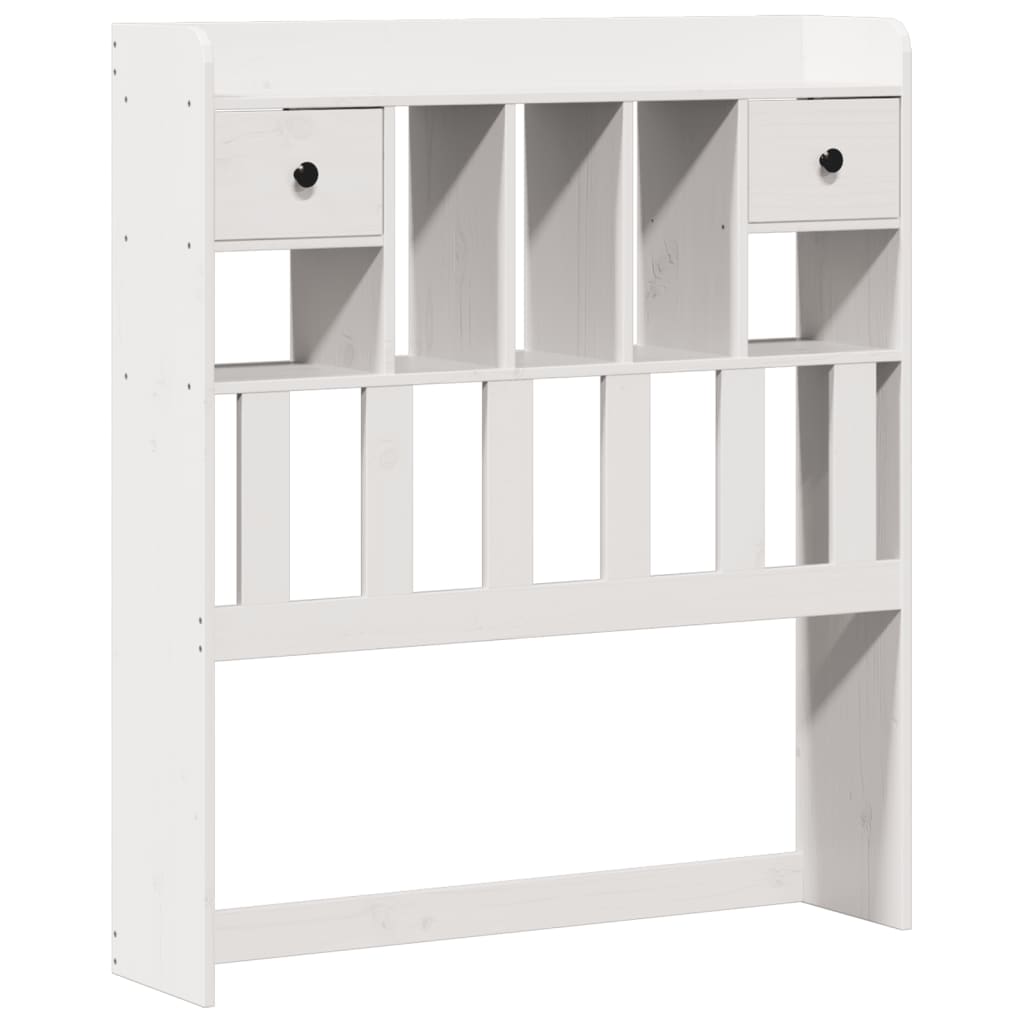 Bookcase Bed without Mattress White 90x200 cm Solid Wood Pine