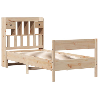 Bookcase Bed without Mattress 90x190 cm Single Solid Wood Pine