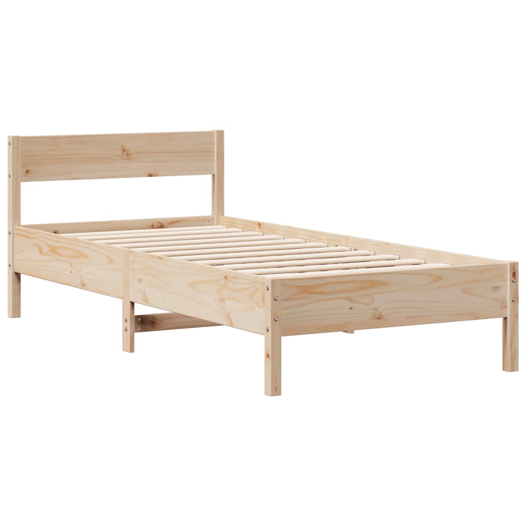 Bookcase Bed without Mattress 75x190 cm Small Single Solid Wood Pine