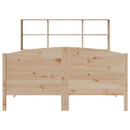 Bookcase Bed without Mattress 120x190 cm Small Double Solid Wood Pine