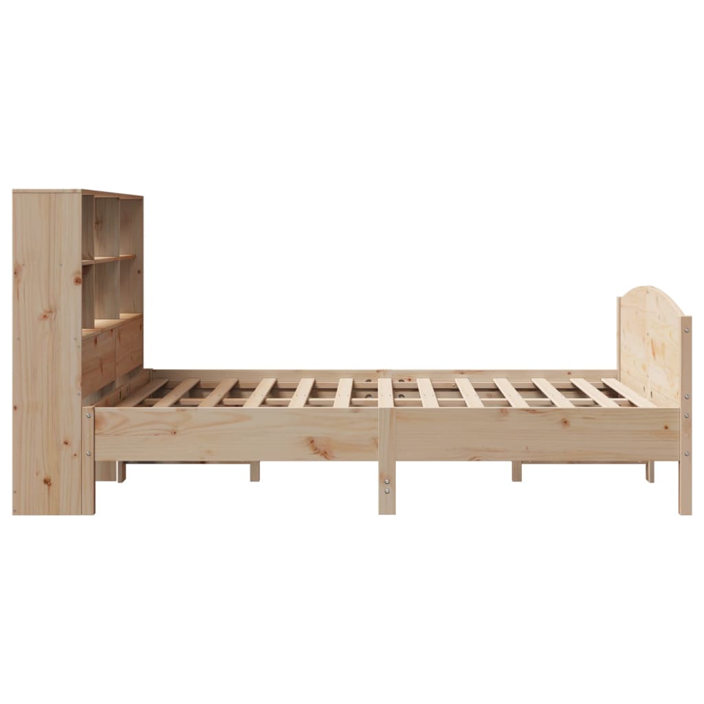 Bookcase Bed without Mattress 120x190 cm Small Double Solid Wood Pine