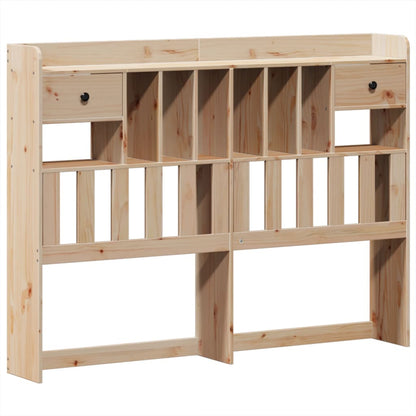 Bookcase Bed without Mattress 150x200 cm King Size Solid Wood Pine