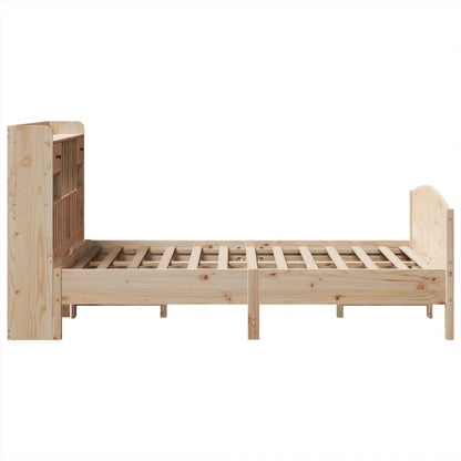 Bookcase Bed without Mattress 120x190 cm Small Double Solid Wood Pine