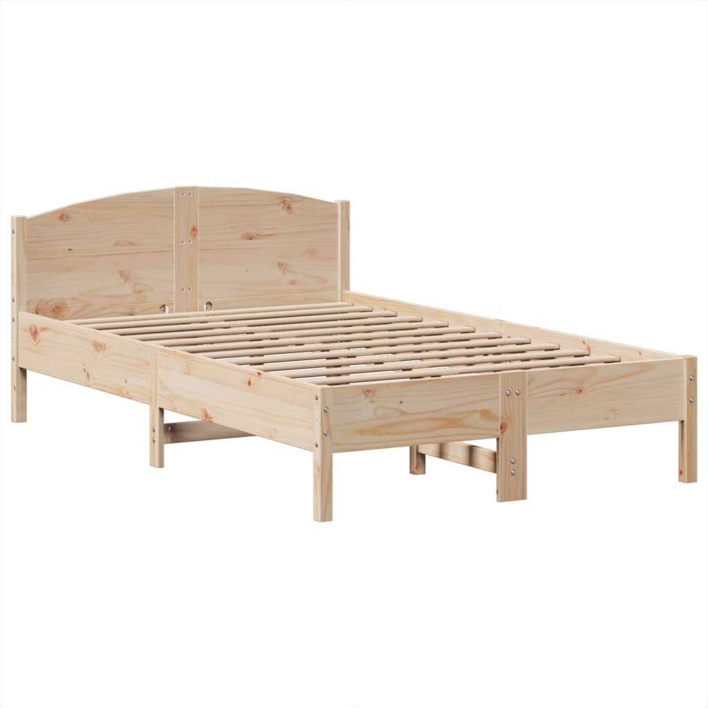 Bookcase Bed without Mattress 120x190 cm Small Double Solid Wood Pine