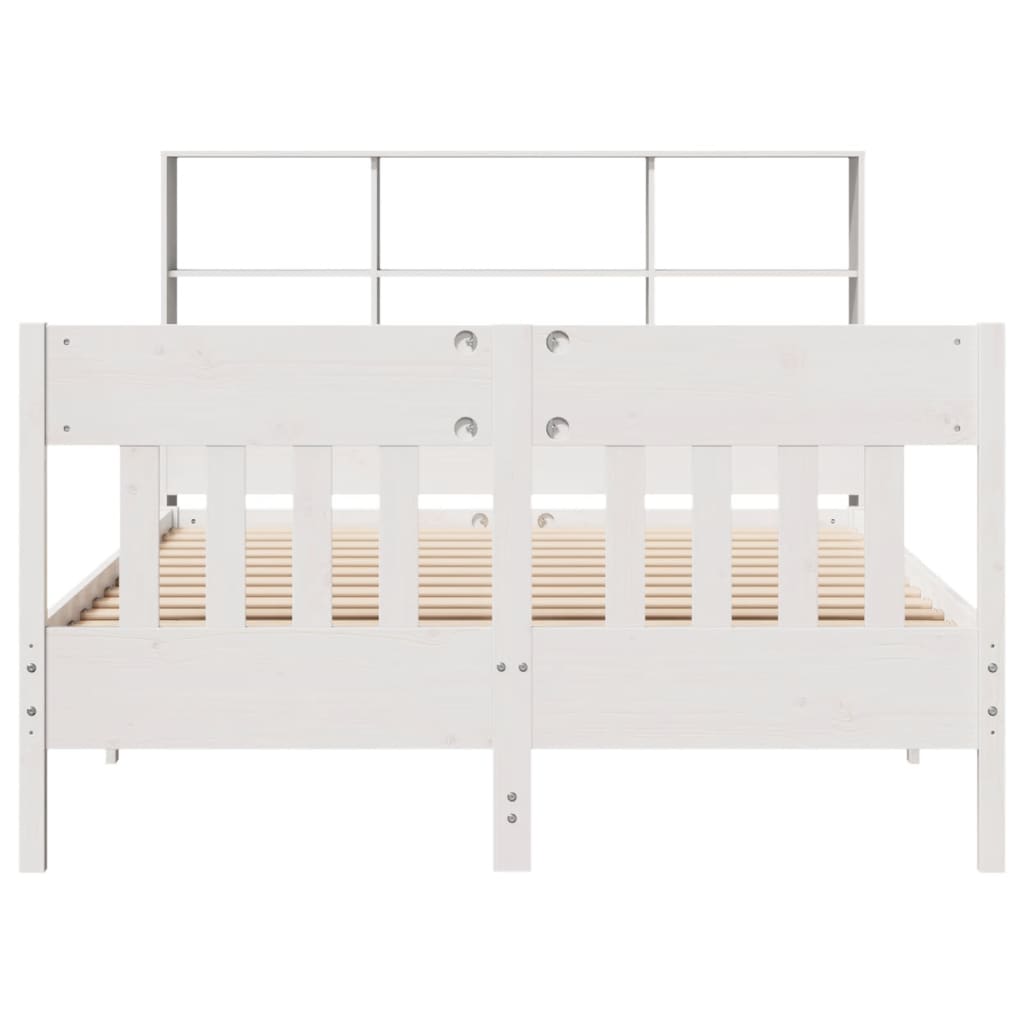 Bed Frame without Mattress White 120x190 cm Small Double Solid Wood Pine