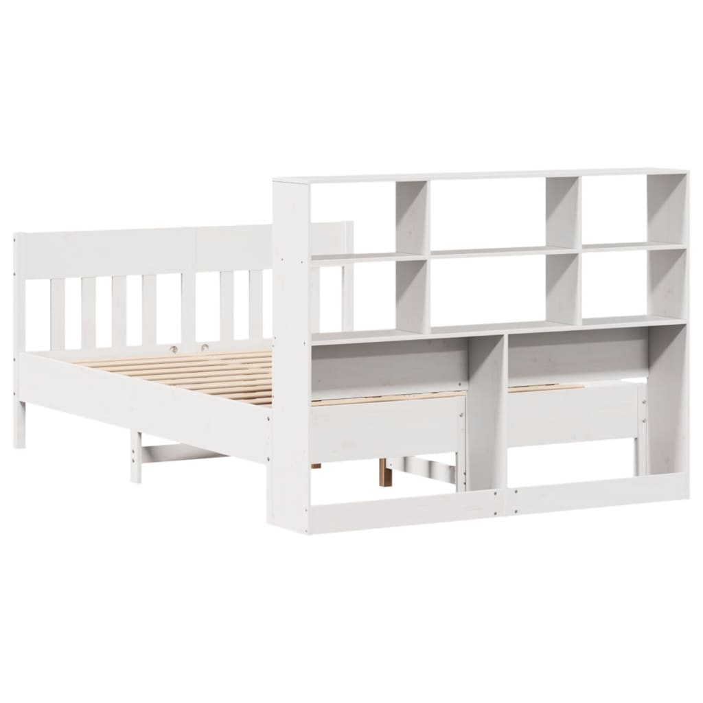 Bed Frame without Mattress White 120x190 cm Small Double Solid Wood Pine