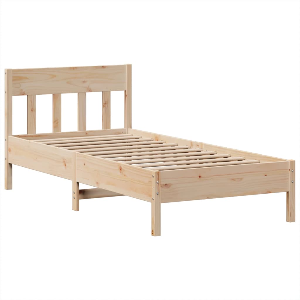 Bed Frame without Mattress 90x190 cm Single Solid Wood Pine