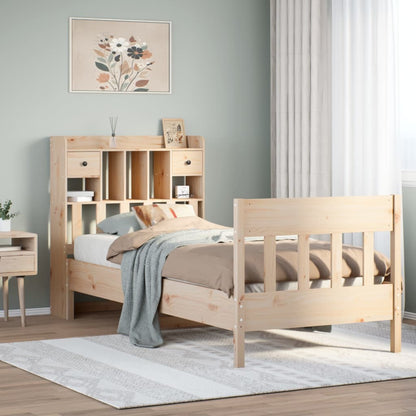 Bed Frame without Mattress 90x190 cm Single Solid Wood Pine