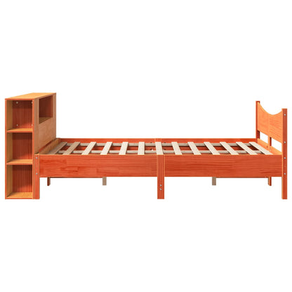 Bed Frame without Mattress Wax Brown 120x190 cm Small Double Solid Wood Pine