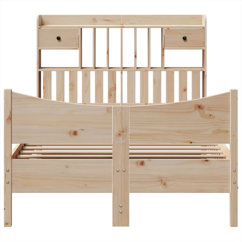 Bed Frame without Mattress 120x190 cm Small Double Solid Wood Pine