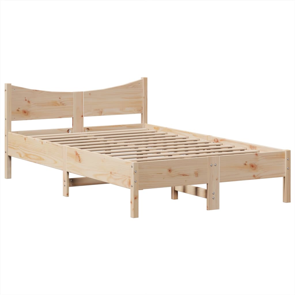 Bed Frame without Mattress 120x190 cm Small Double Solid Wood Pine