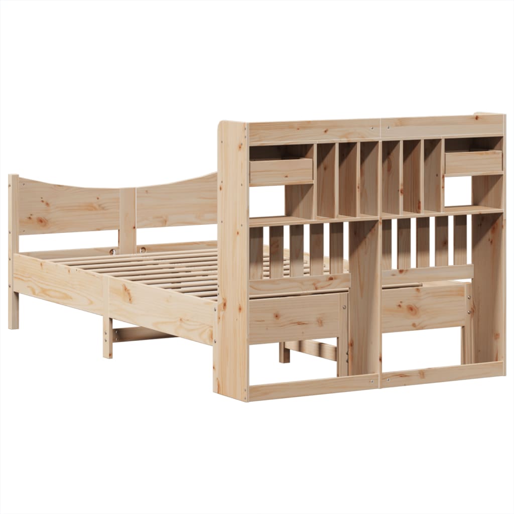 Bed Frame without Mattress 120x190 cm Small Double Solid Wood Pine