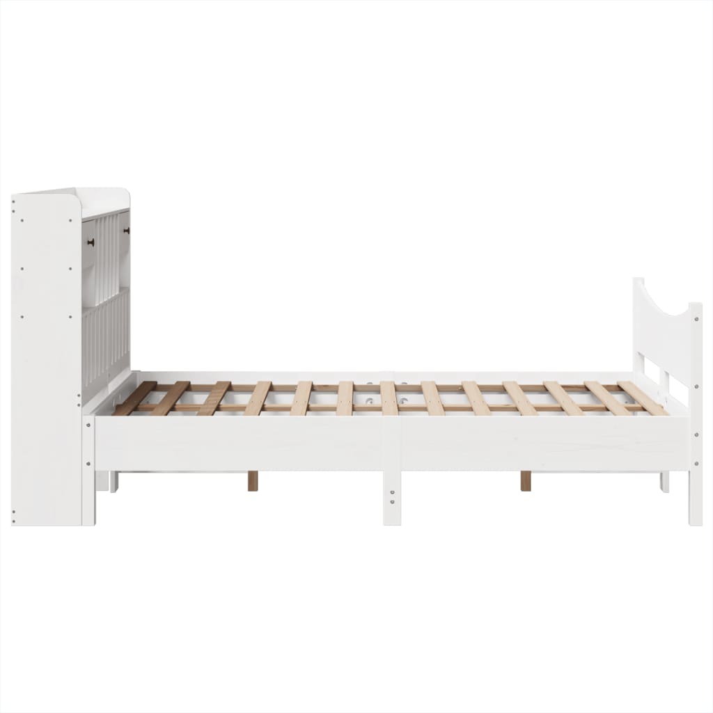 Bed Frame without Mattress White 120x190 cm Small Double Solid Wood Pine