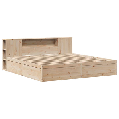 Bed Frame without Mattress 200x200 cm Solid Wood Pine