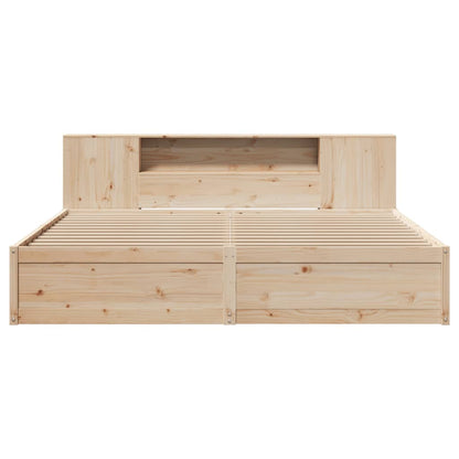 Bed Frame without Mattress 200x200 cm Solid Wood Pine