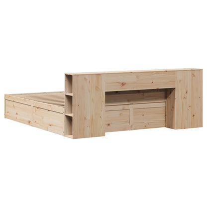 Bed Frame without Mattress 200x200 cm Solid Wood Pine