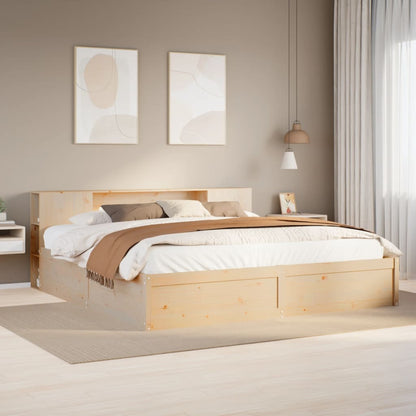 Bed Frame without Mattress 180x200 cm Super King Solid Wood Pine