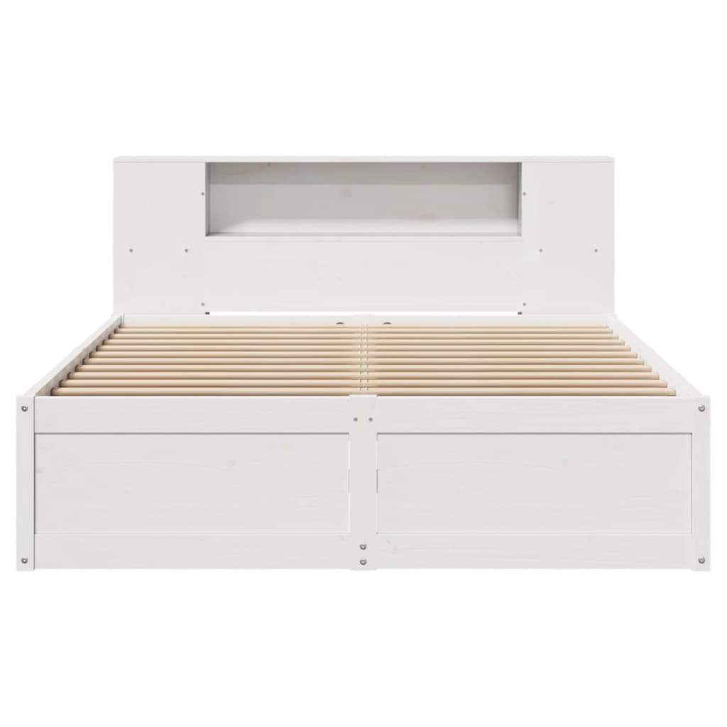 Bed Frame without Mattress White 160x200 cm Solid Wood Pine