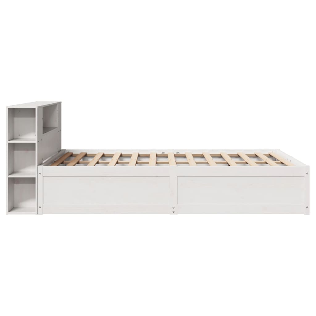 Bed Frame without Mattress White 160x200 cm Solid Wood Pine